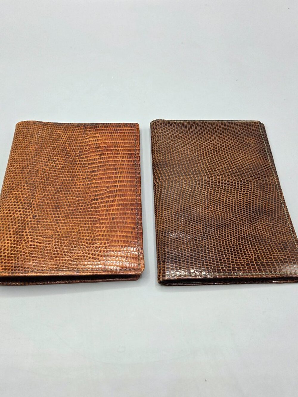 Vintage Mens Reptile Leather Wallets Lot of 2